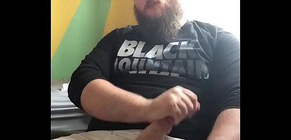  Huge Bearded Bear Jerks His Big Veiny Package